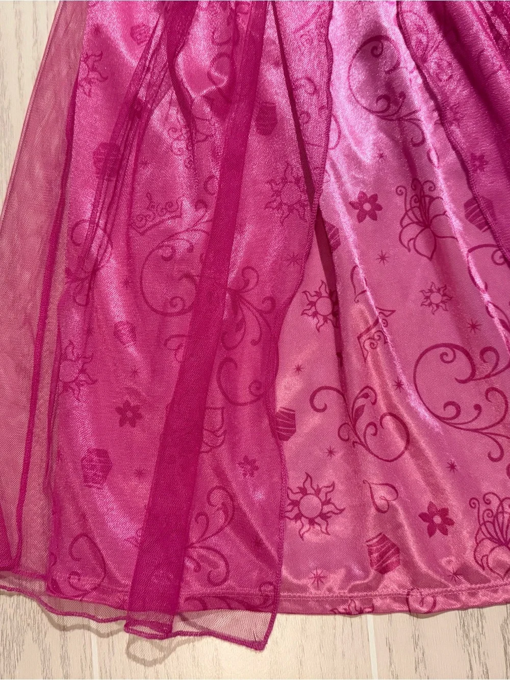 Disney Princess Rapunzel Pink Tulle Nightgown Girls Size 4/5 - Picture 3 of 8
